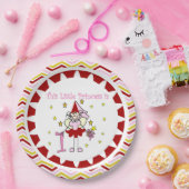 Stick Figuur Princess 1st Birthday Paper Borden Papieren Bordje (Feest)