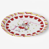 Stick Figuur Princess 1st Birthday Paper Borden Papieren Bordje (Gekanteld)