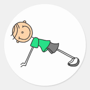 Stick figuur push ups Sticker