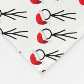 Stick Figuur Santa Blanket Fleece Deken (Hoek)