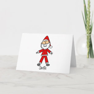 Stick Figuur Santa Claus Tshirts en Geschenken Feestdagen Kaart