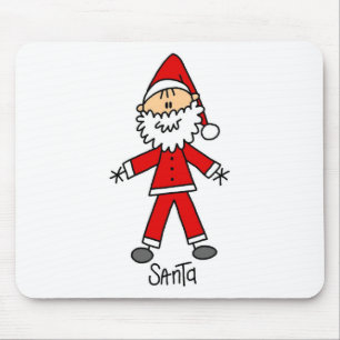 Stick Figuur Santa Claus Tshirts en Geschenken Muismat