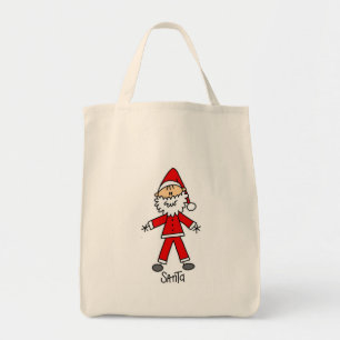 Stick Figuur Santa Claus Tshirts en Geschenken Tote Bag