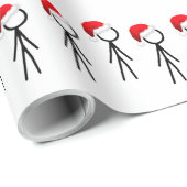 Stick Figuur Santa Wrapping Papier (Rol Hoek)