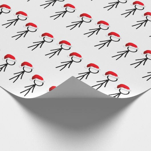 Stick Figuur Santa Wrapping Papier (Hoek)