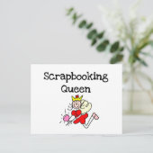 Stick Figuur Scrapbook Queen Tshirts and Gifts Briefkaart (Staand voorkant)