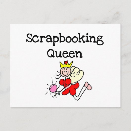 Stick Figuur Scrapbook Queen Tshirts and Gifts Briefkaart (Voorkant)