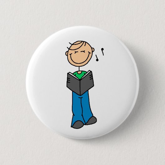 Stick Figuur Singer Button (Voorkant)