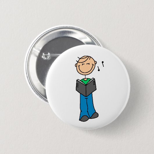 Stick Figuur Singer Button (Voorkant /achterkant)