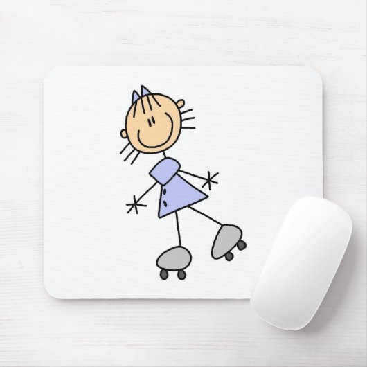 Stick Figuur Skater Mousepad Muismat (Met muis)