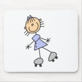 Stick Figuur Skater Mousepad Muismat (Voorkant)