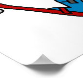 Stick Figuur Skier T-shirts en cadeautjes Poster (Hoek)