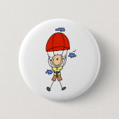 Stick Figuur Sky Diver Button (Voorkant)