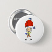 Stick Figuur Sky Diver Button (Voorkant /achterkant)