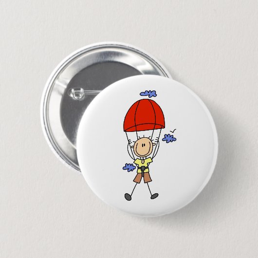 Stick Figuur Sky Diver Button (Voorkant /achterkant)