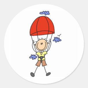 Stick figuur Sky Diver Stickers