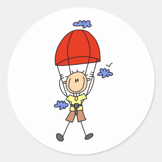 Stick figuur Sky Diver Stickers (Voorkant)