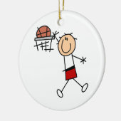 Stick Figuur Slam Dunk T-shirts en cadeautjes Keramisch Ornament (Links)