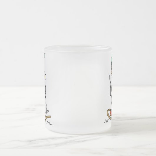 Stick Figuur Snowshoing Matglas Koffiemok (Center)