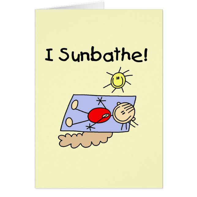 Stick Figuur Sunbather Tshirts and Gifts (Voorkant)