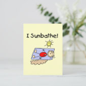 Stick Figuur Sunbather Tshirts and Gifts Briefkaart (Staand voorkant)