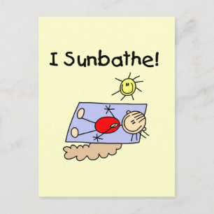 Stick Figuur Sunbather Tshirts and Gifts Briefkaart