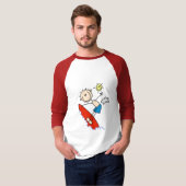 Stick Figuur Surfer Boy Tshirts and Gifts (Voorkant volledig)
