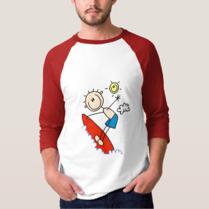 Stick Figuur Surfer Boy Tshirts and Gifts