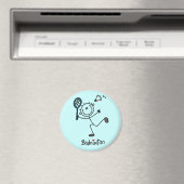 Stick Figuur T-shirts met T-shirts en cadeautjes Magneet (Insitu (Vaatwasser))