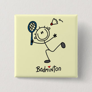 Stick Figuur T-shirts met T-shirts en cadeautjes Vierkante Button 5,1 Cm