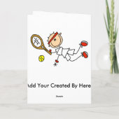 Stick figuur Tennisspeler Kaart (Achterkant)