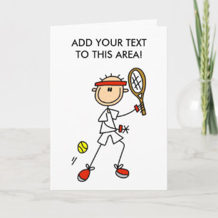 Stick figuur Tennisspeler Kaart