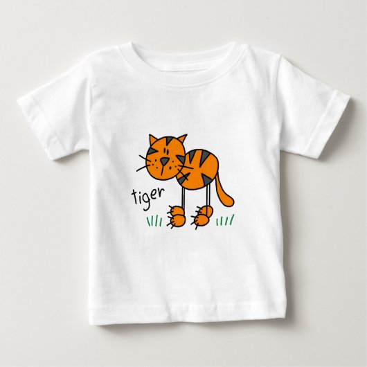 Stick Figuur Tiger T-shirts en cadeautjes (Voorkant)