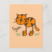 Stick Figuur Tiger T-shirts en cadeautjes Briefkaart (Voorkant)