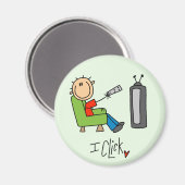 Stick Figuur TV Clicker Magneet (Voorkant / Achterkant)
