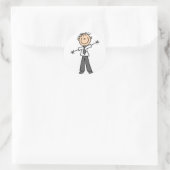 Stick figuur vader Sticker (Tas)