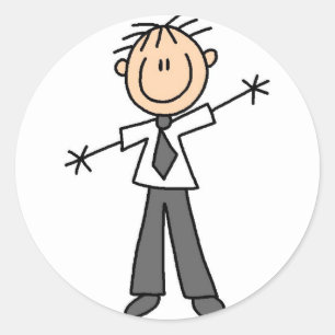 Stick figuur vader Sticker