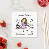 Stick figuur viool speler papier servetten (Insitu)