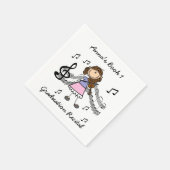 Stick figuur viool speler papier servetten (Hoek)