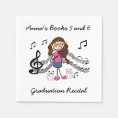 Stick figuur viool speler papier servetten (Voorkant)