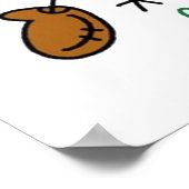 Stick Figuur voor Girl Baseball Player Poster (Hoek)