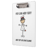 Stick figuur Vrouw Aziatische Verpleegster Custom  Klembord (Links)