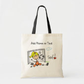 Stick Figuur Vrouw Soccer Goalie Bag Tote Bag (Voorkant)