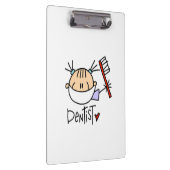 Stick figuur Vrouw Tandarts Klembord (Rechts)
