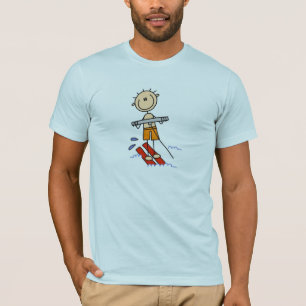 Stick Figuur water Skiing Tshirts