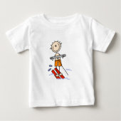 Stick Figuur water Skiing Tshirts en giften (Voorkant)