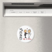 Stick Figuur Wedding Couple Mr & Mrs Altijd Magneet (Insitu (Vaatwasser))