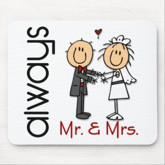 Stick Figuur Wedding Couple Mr. & Mrs Altijd Muismat
