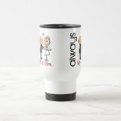 Stick Figuur Wedding Couple Mr. & Mrs Altijd Reisbeker (Center)