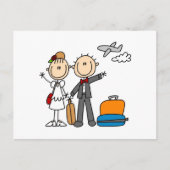 Stick Figuur Wedding Honeymoon T-shirts en cadeaut Briefkaart (Voorkant)